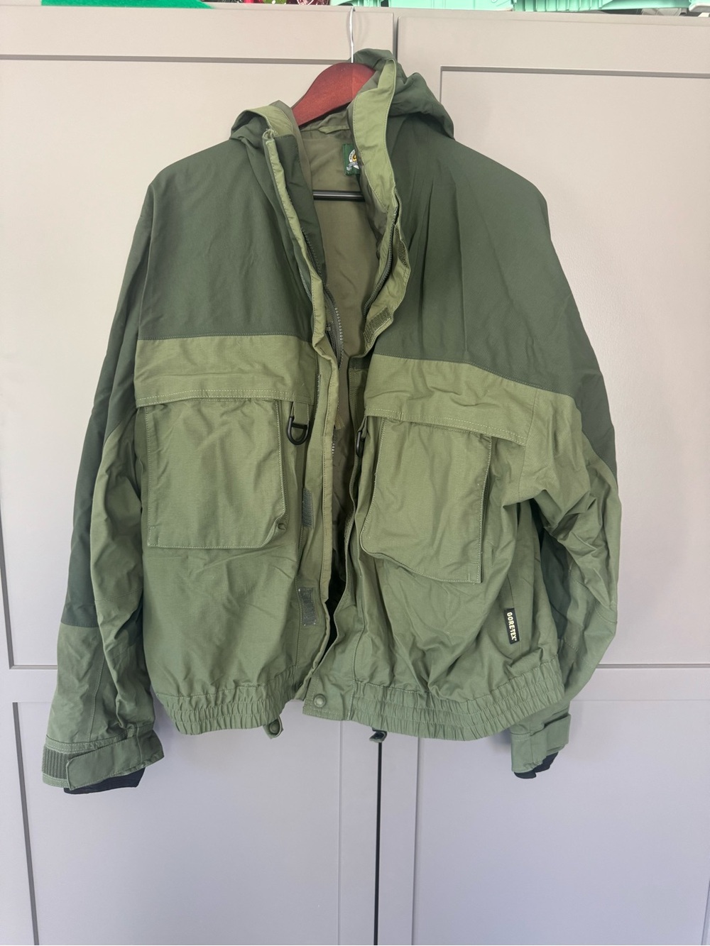 GORE-TEX Two-Tone Olive Green Hooded Field Jacket